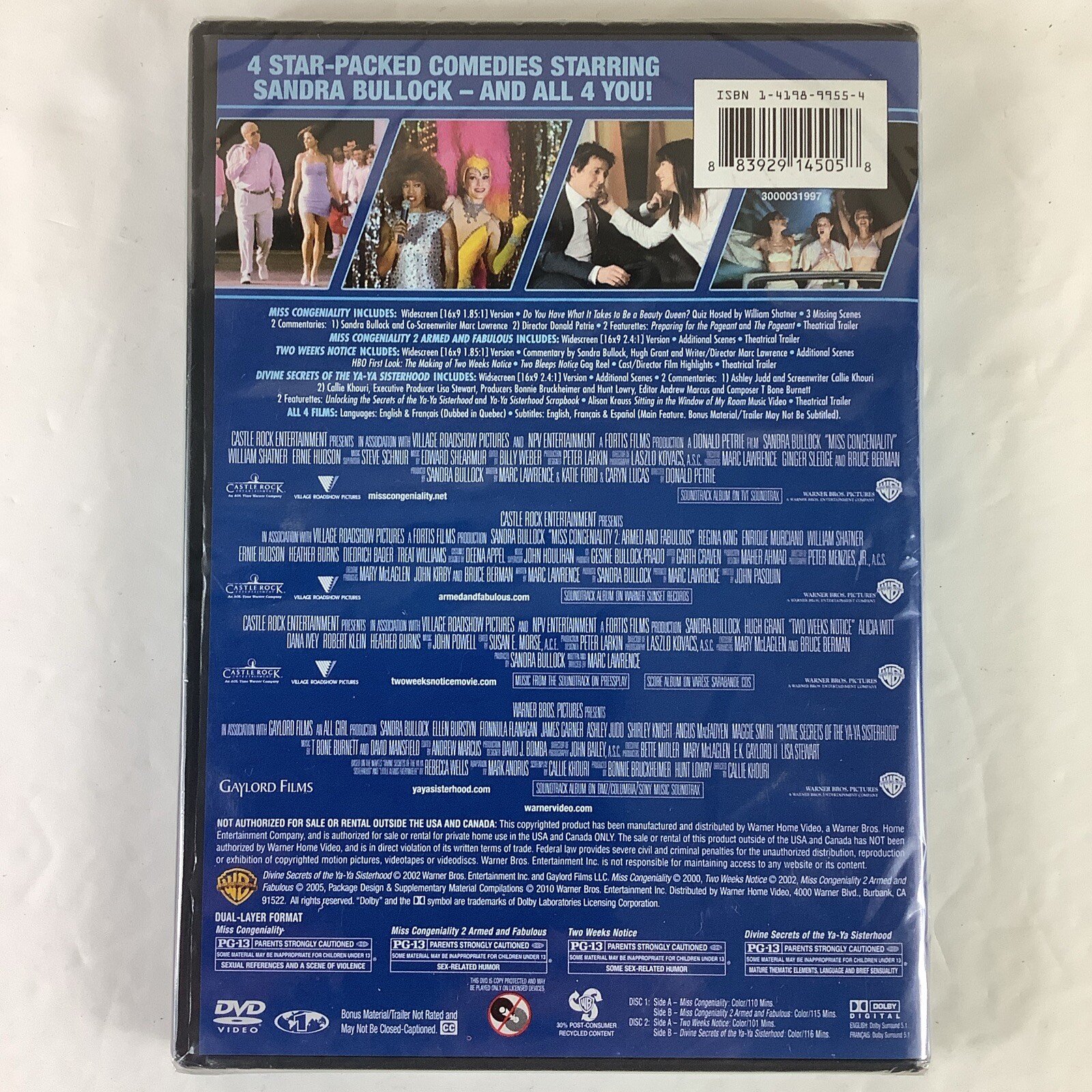 4 Film Favorites: Sandra Bullock Comedy Collection (DVD)