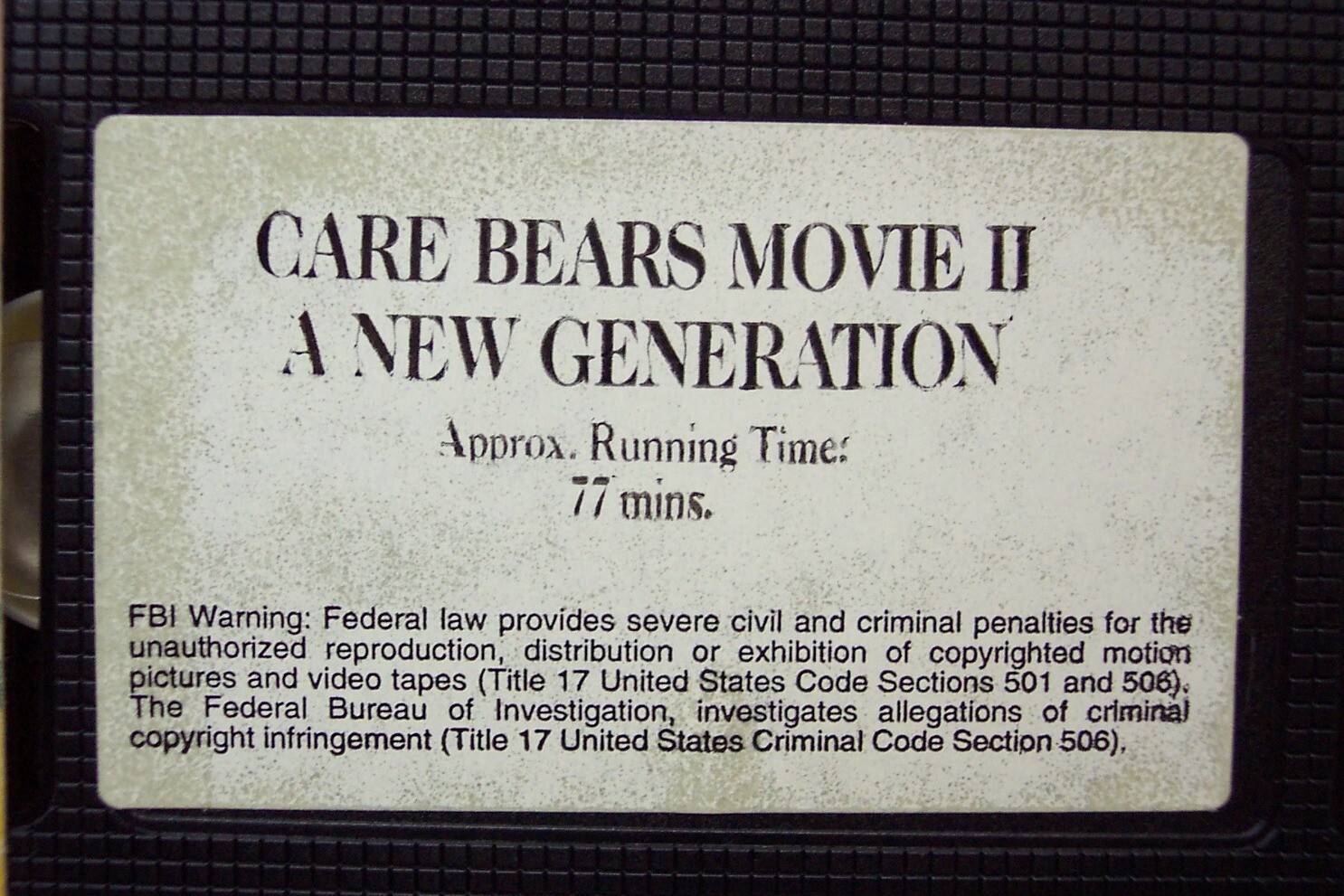 Vintage 1986 THE CARE BEARS MOVIE 2 A New Generation VHS VIDEO 1994 Cousins