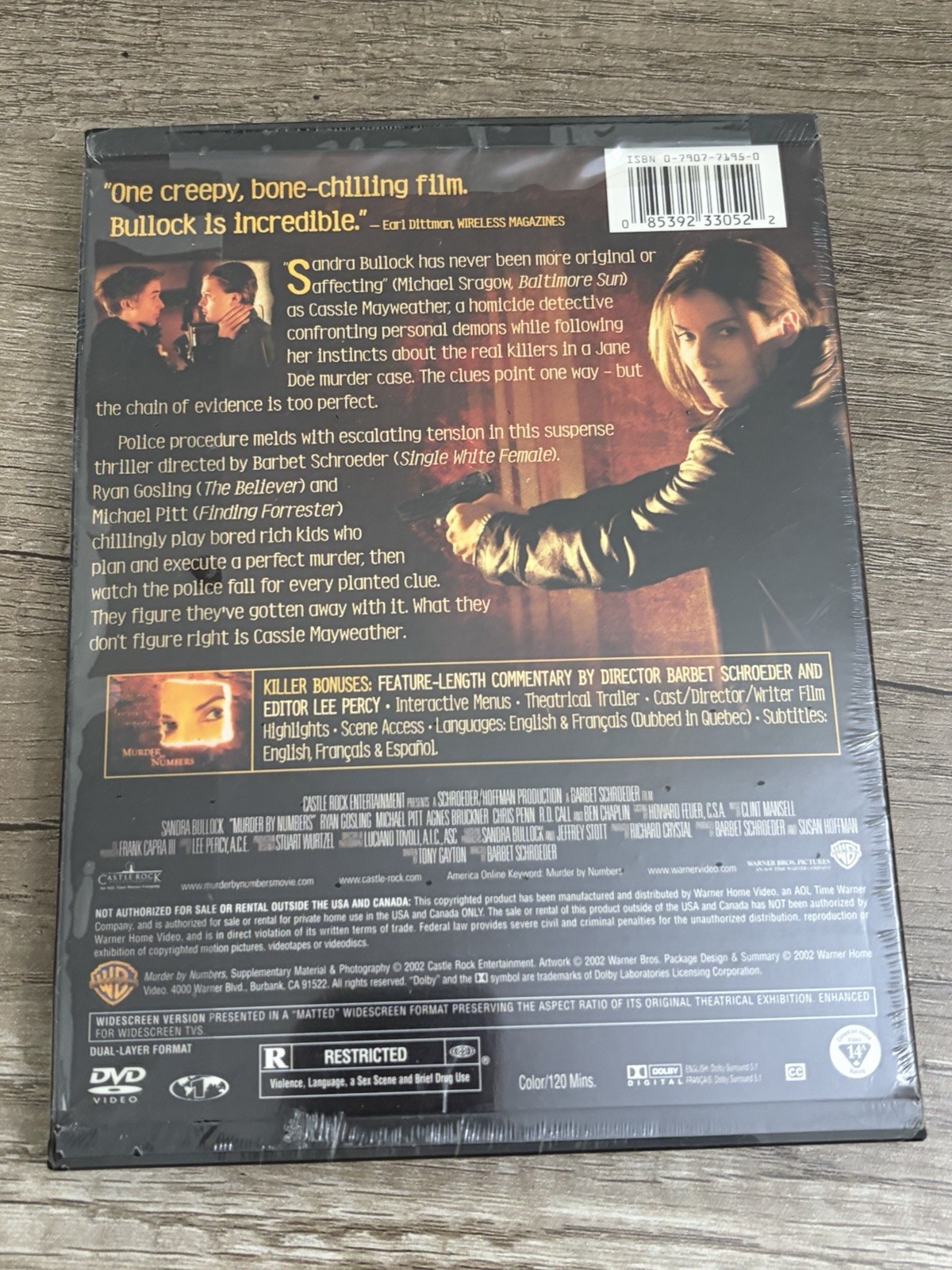 Murder by Numbers (Widescreen Edition) DVD New Sealed Snapcase Sandra Bullock