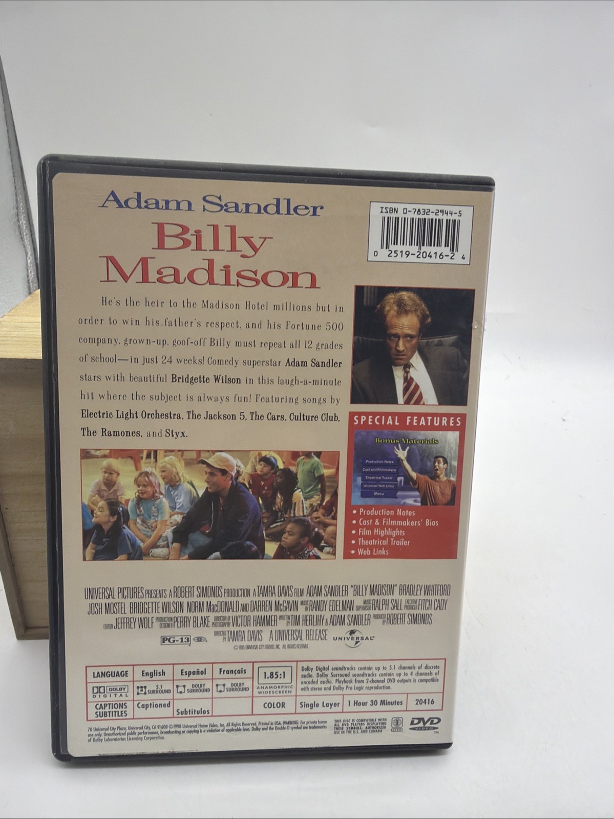 Billy Madison – VERY GOOD – Adam Sandler – Free Shipping