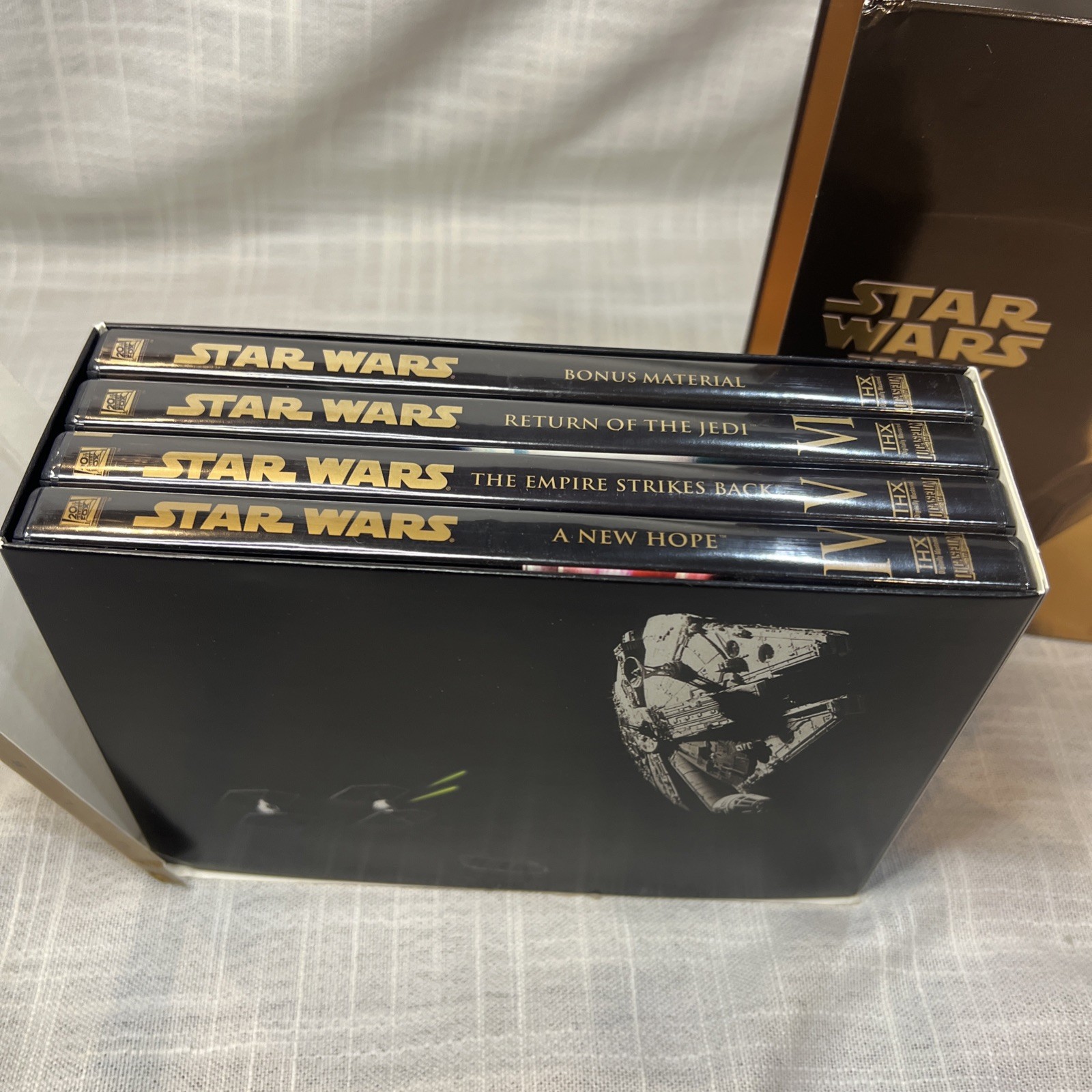 Star Wars Trilogy Episodes IV V VI Remastered DVD Gold Box Set Full Screen
