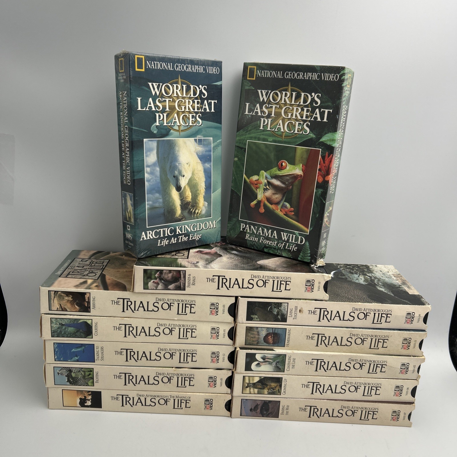 David Attenborough The Trials of Life VHS + 2 EXT Documentary BBC Nature Animals