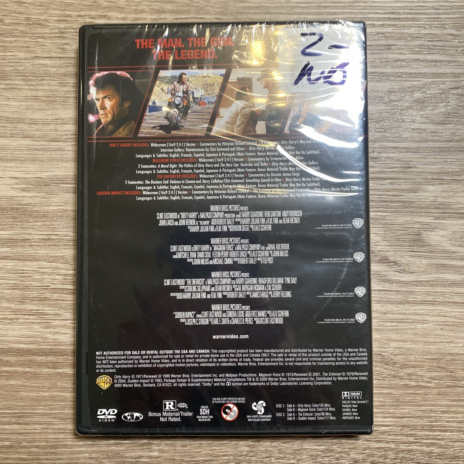 Dirty Harry: 4-Film Collection (DVD) New Sealed Clint Eastwood Cop Action Flicks
