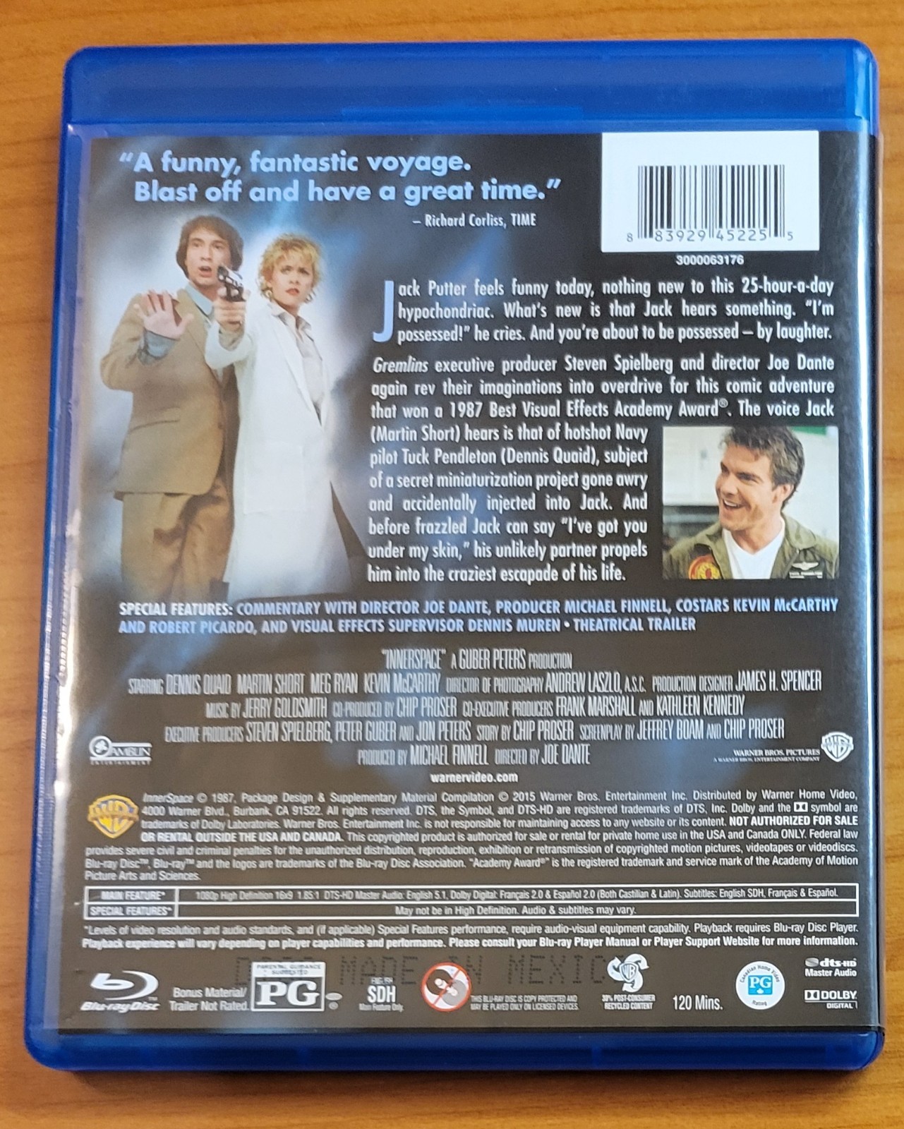 Innerspace (1987) Blu-ray – Dennis Quaid, Martin Short, Meg Ryan – Warner Bros.