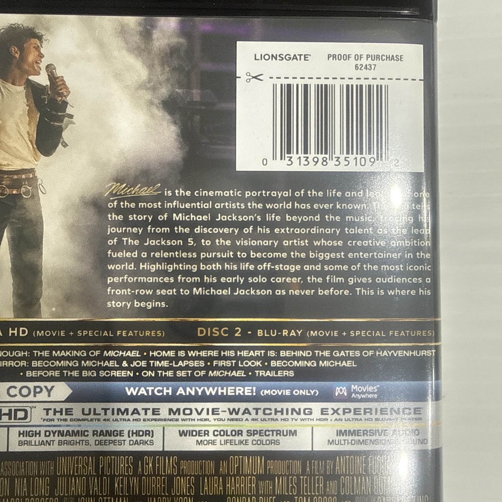 MICHAEL 4K Disc + Digital HD (NO BLU RAY DISC INCLUDED) PLEASE READ DESC