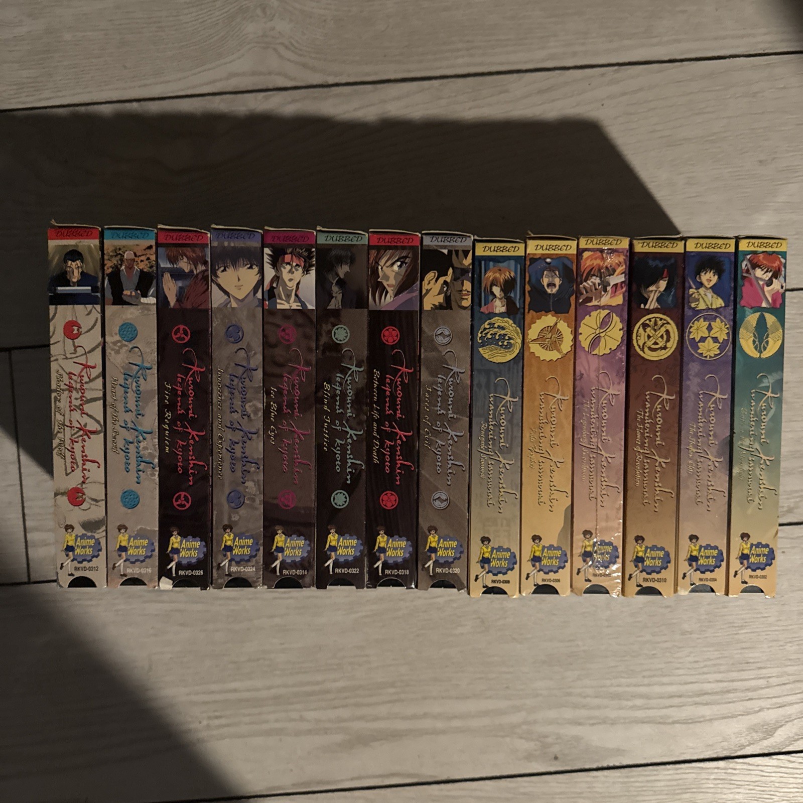 Rurouni Kenshin Seasons 1+2 VHS Lot Of 14 Tapes Dubbed