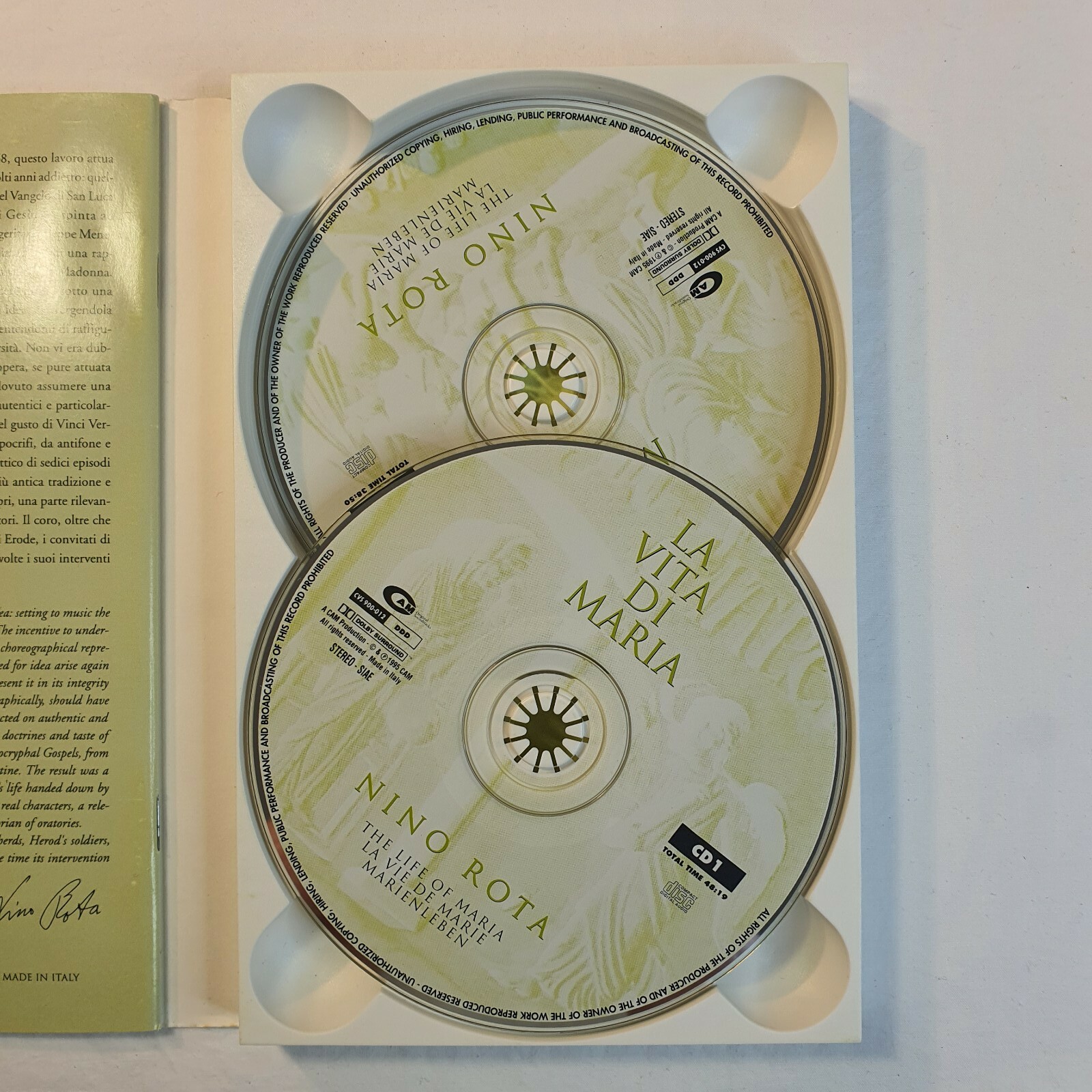 Nino Rota La Vita Di Maria DVD The Life of Maria 2 Disc Set Di Praga Orchestra