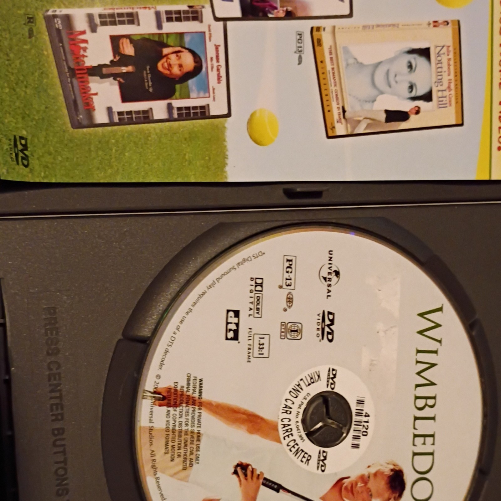 Universal Wimbledon DVD Romantic Comedy PG-13 Kirsten Dunst, Paul Bettany