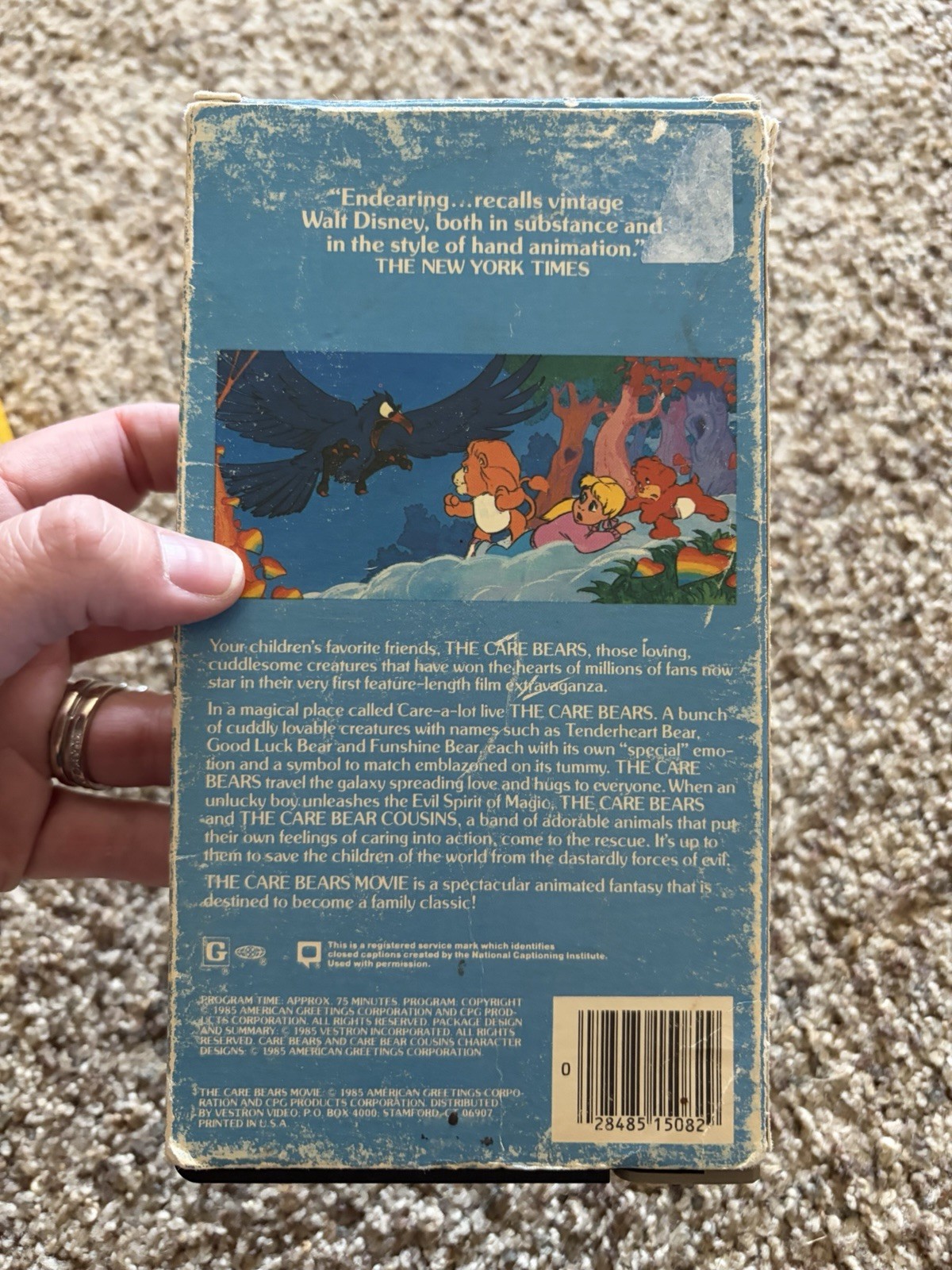 Care Bears The Movie VHS Cassette Tape RARE Care Bear Cousins Mickey Rooney 1985