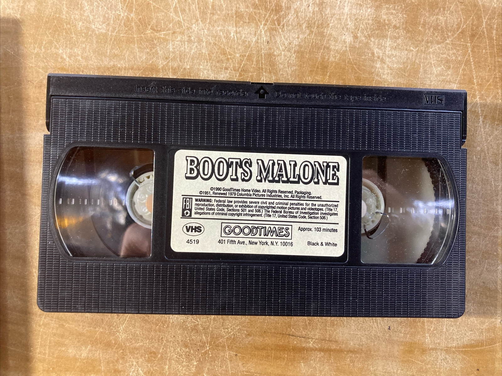 William Holden Boots Malone Hollywood movie greats VHS