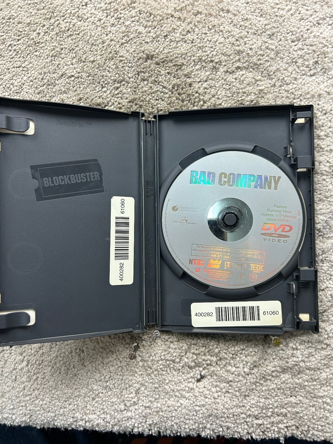 Bad Company DVD 2002 Anthony Hopkins Chris Rock Joel Schumacher Action Thriller
