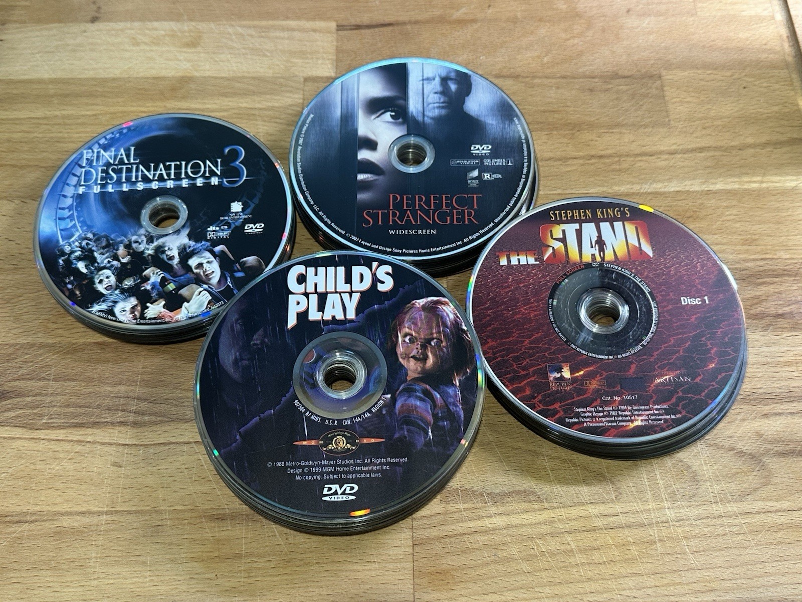 Lot of 50 loose HORROR DVDs Assorted titles! **UNTESTED SCRATCHED**