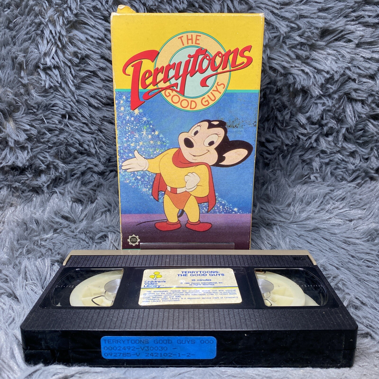 The TerryToons Good Guys VHS Tape 1985 Viacom Mighty Mouse Animated Cartoon Rare
