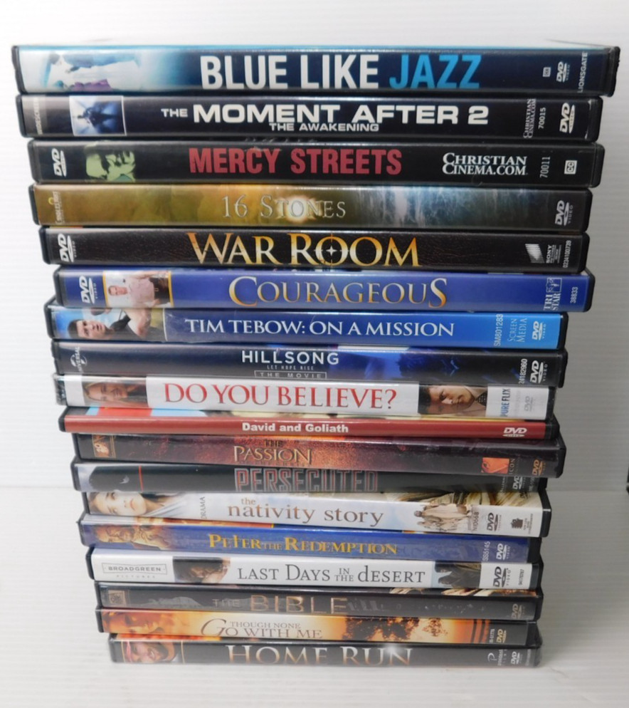 DVD Bundle Lot Of 18 DVDs Faith Christian Inspirational Historical Mix