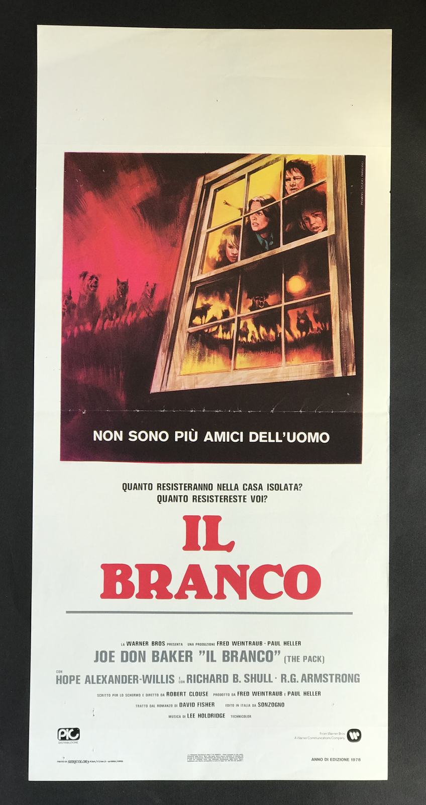 CINEMA-locandina-poster IL BRANCO The Pack DON BAKER WILLIS SHULL Robert Clouse