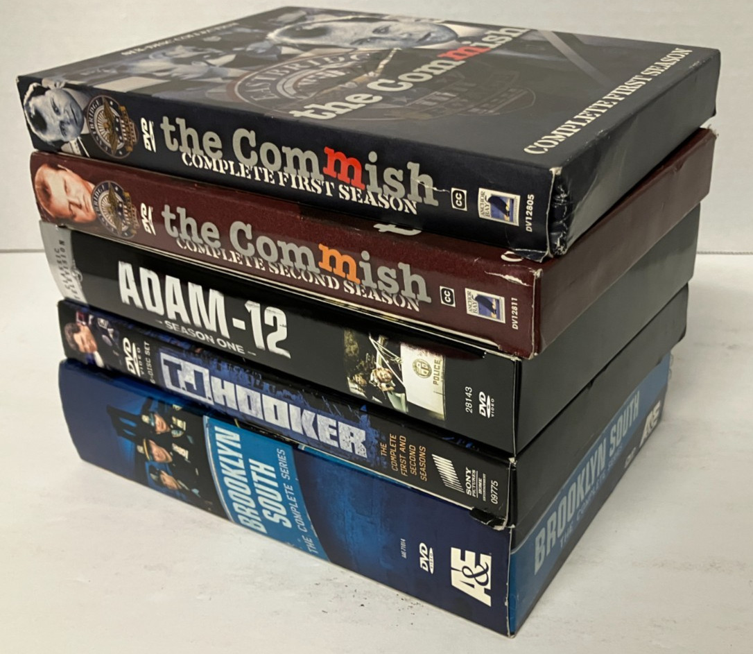 Lot of Police Cop Shows DVD sets: Brooklyn South, TJHooker, Adam 12, The Commish