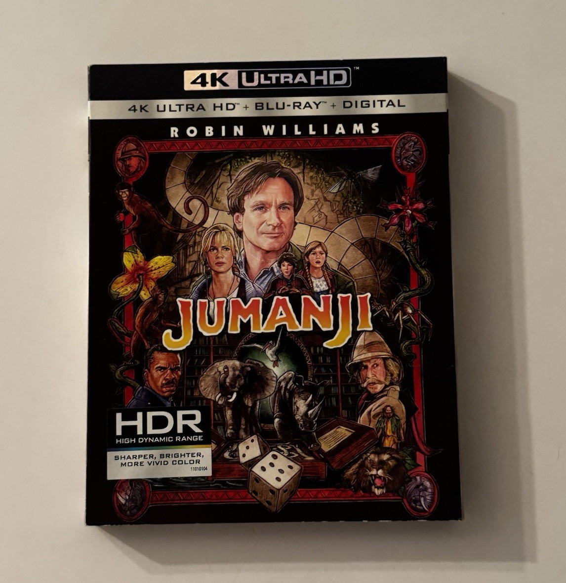 Sony Jumanji 4K UHD Blu-ray HDR Digital Copy Slipcover Robin Williams