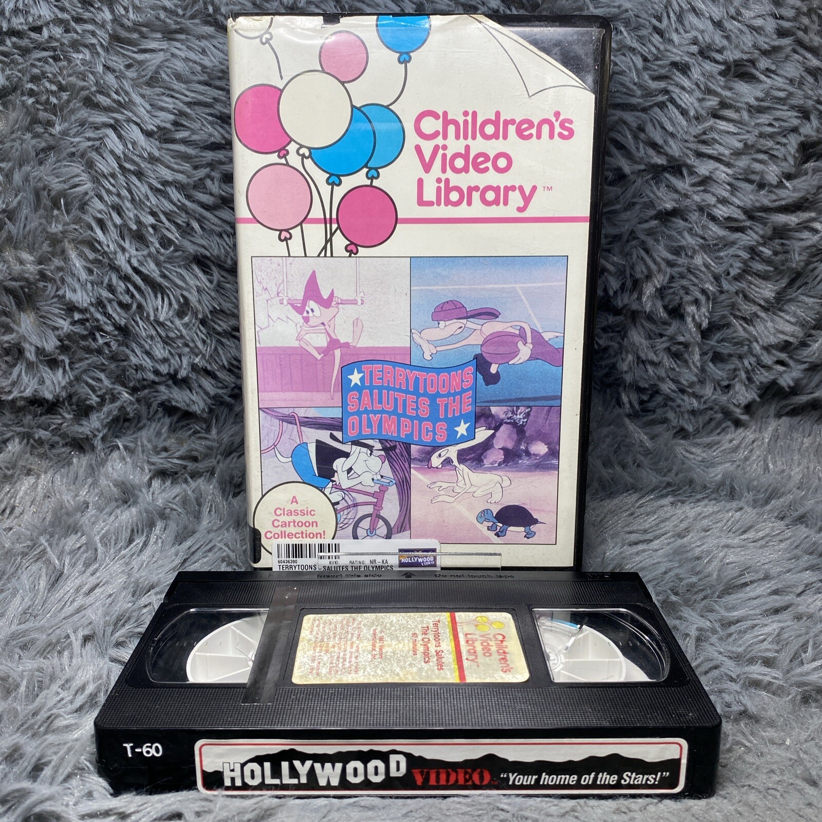 Viacom TerryToons Salutes The Olympics VHS Tape 1984 Cartoon Show Rare Clamshell