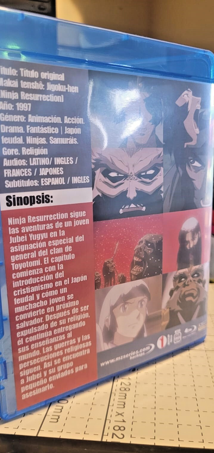 Ninja Scroll Blu-Ray 4 Audios Latin, English + subts FREE w Ninja Resurrection