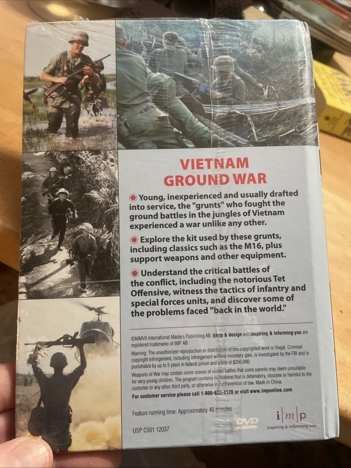 VIETNAM GROUND WAR WEAPON OF WAR DVD/BOOK NIP Sealed History