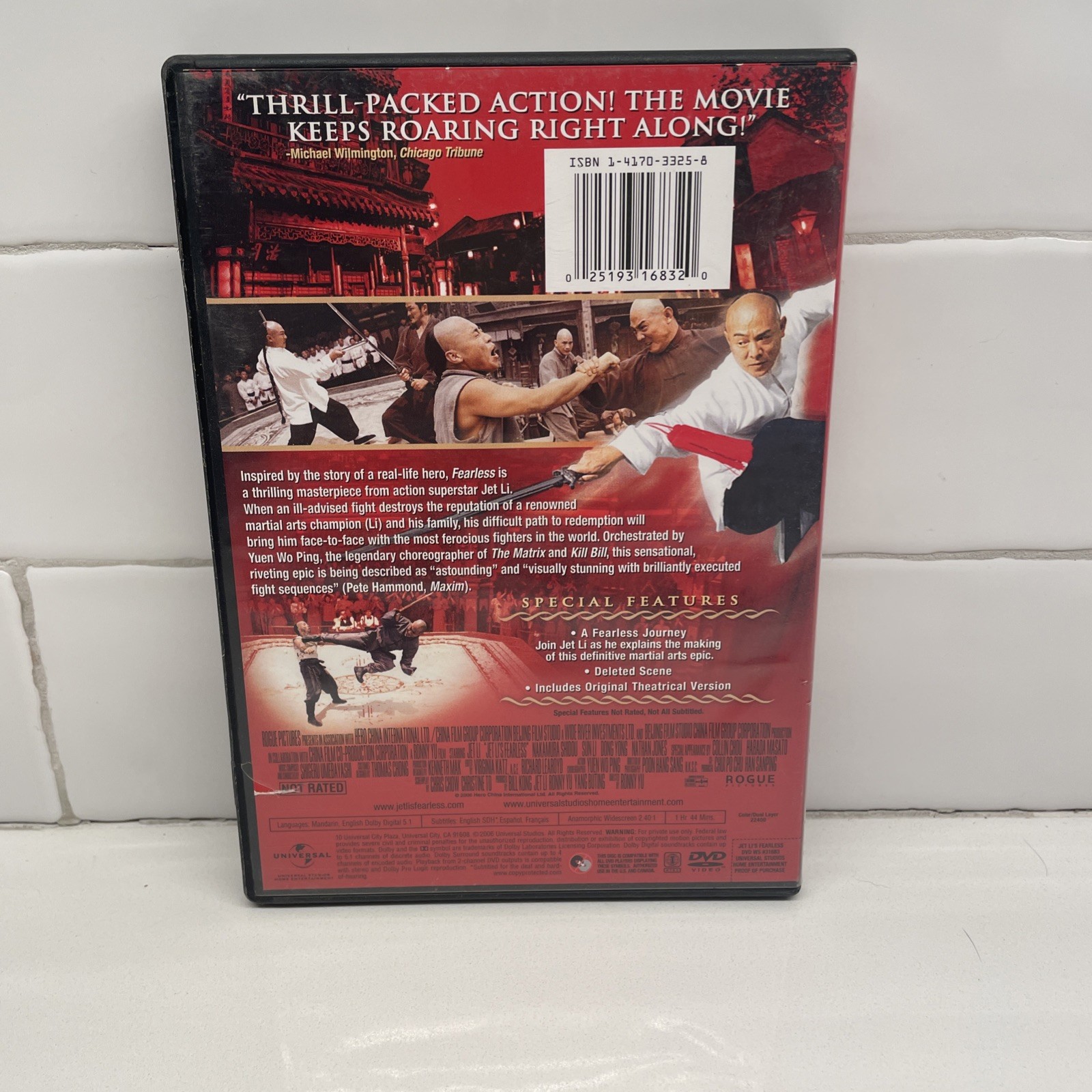 Jet Li’s Fearless (DVD, 2006) Unrated Edition