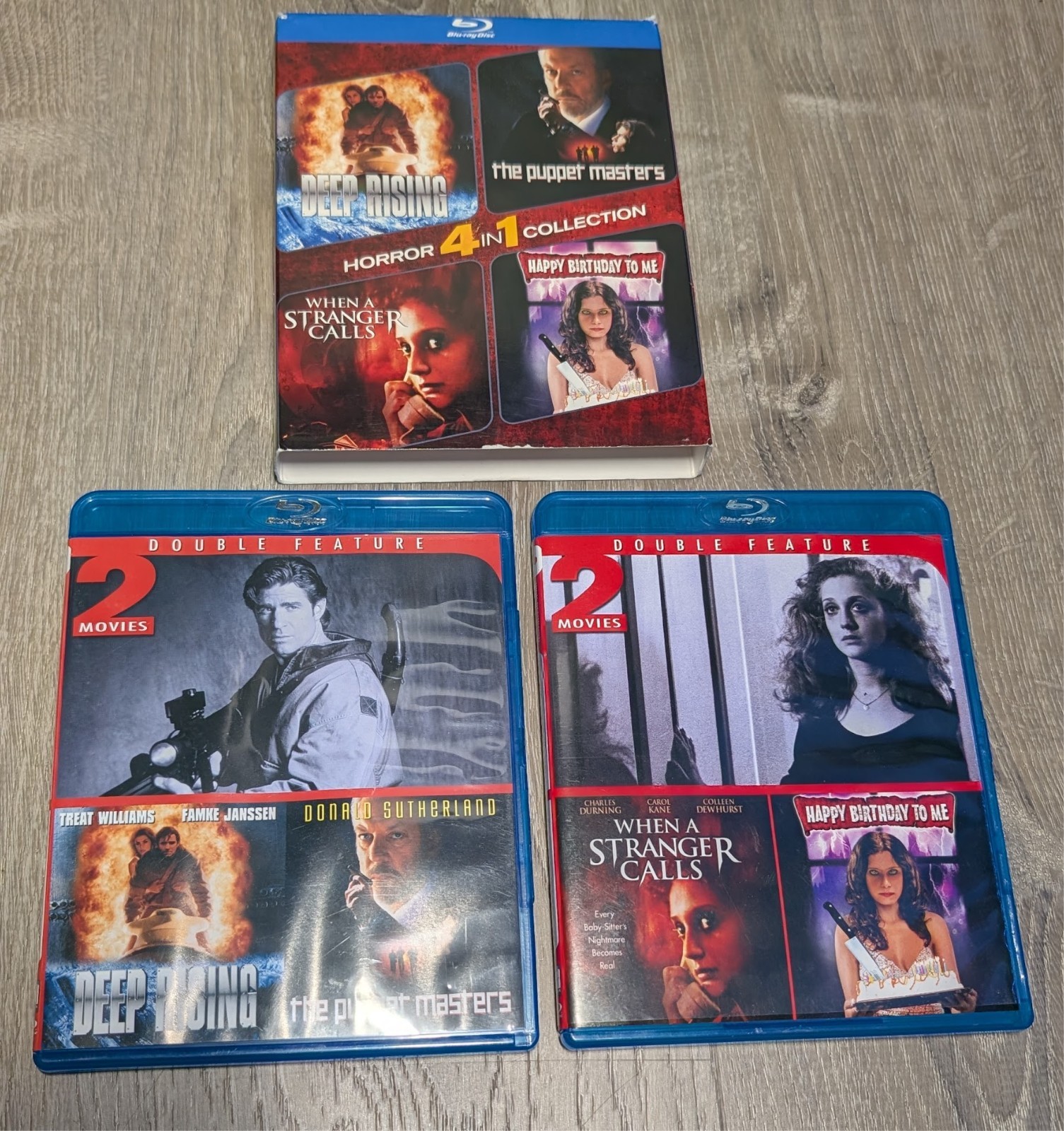 Deep Rising Puppet Masters Stranger Calls Happy Birthday To Me Blu-ray Lot OOP