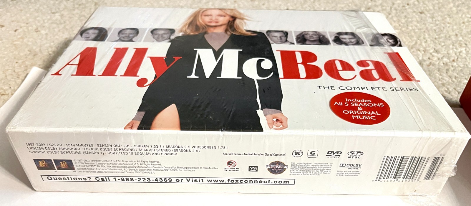 ALLY MCBEAL The Complete Series Seasons 1-5 + Bonus 31-Disc DVD Set 2009 Shrink