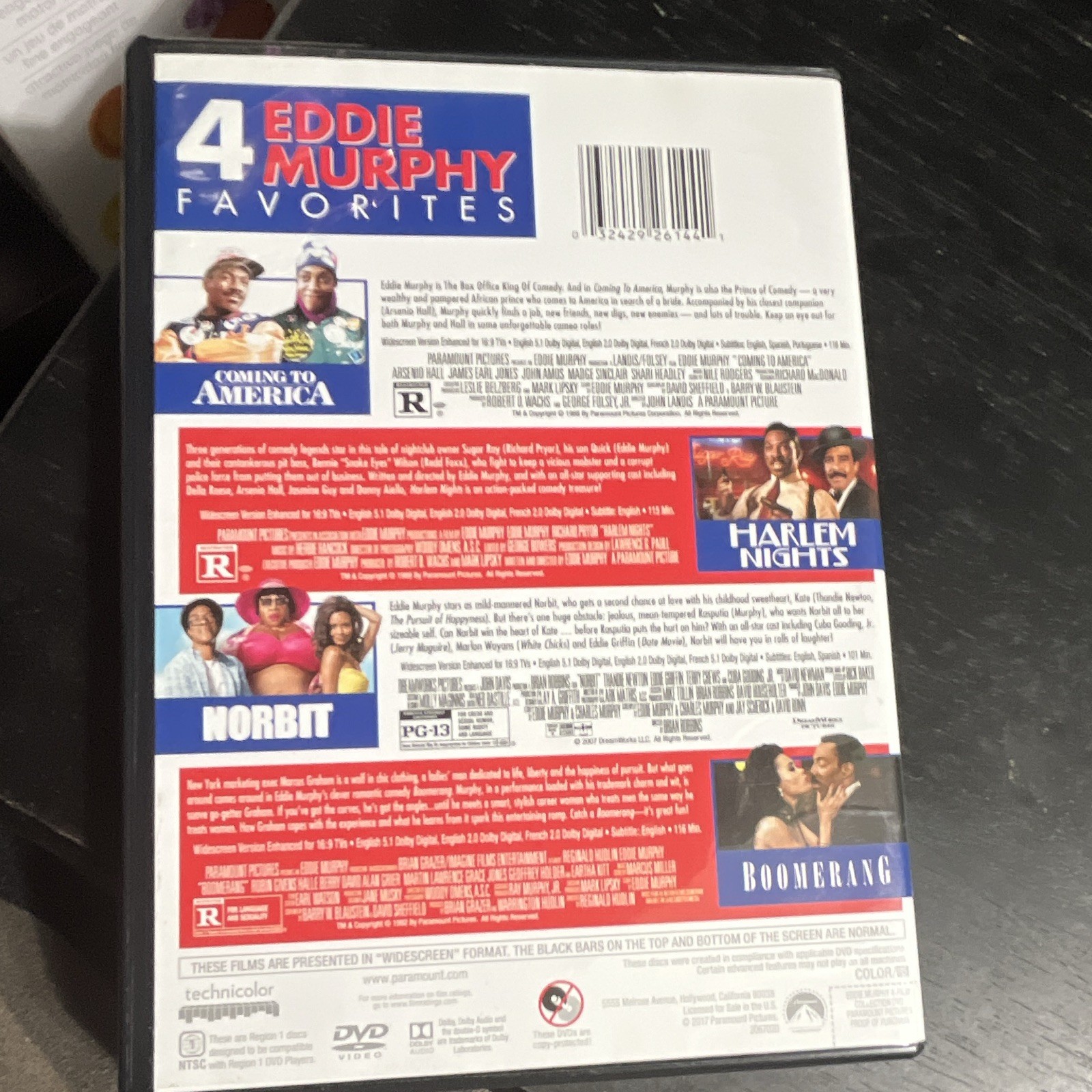 Paramount Pictures Eddie Murphy 4-Film Collection DVD Box Set R English 2017