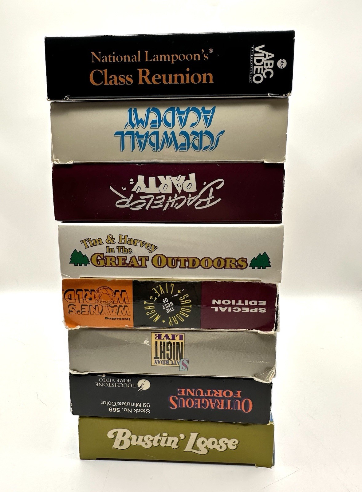 80’s 90’s VHS Movie Lot Raunchy Comedy Slapstick Screwball Lot Of 9 Laughs