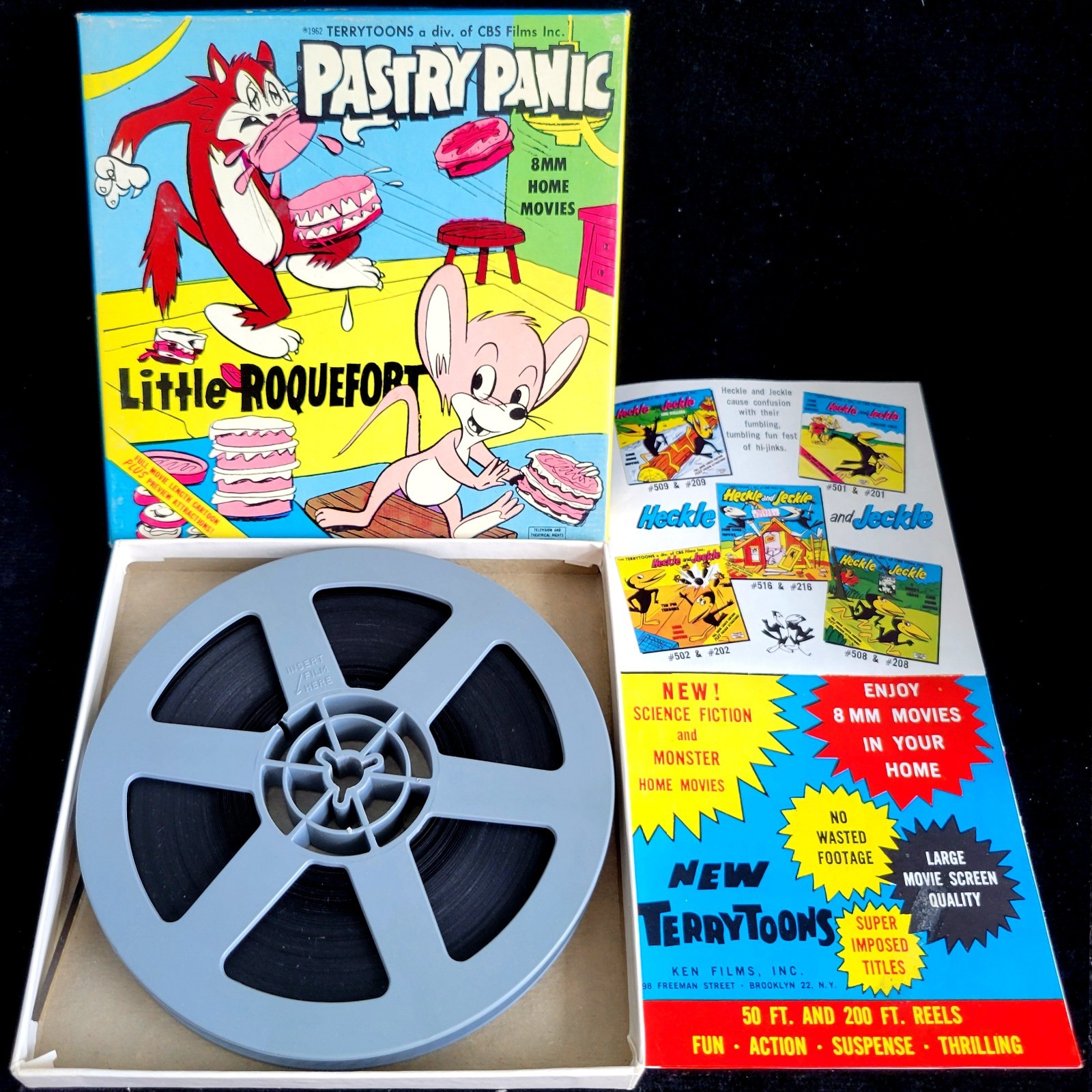Little Roquefort Party Panic Terrytoons CBS 8mm Film 1962 #221 TESTED