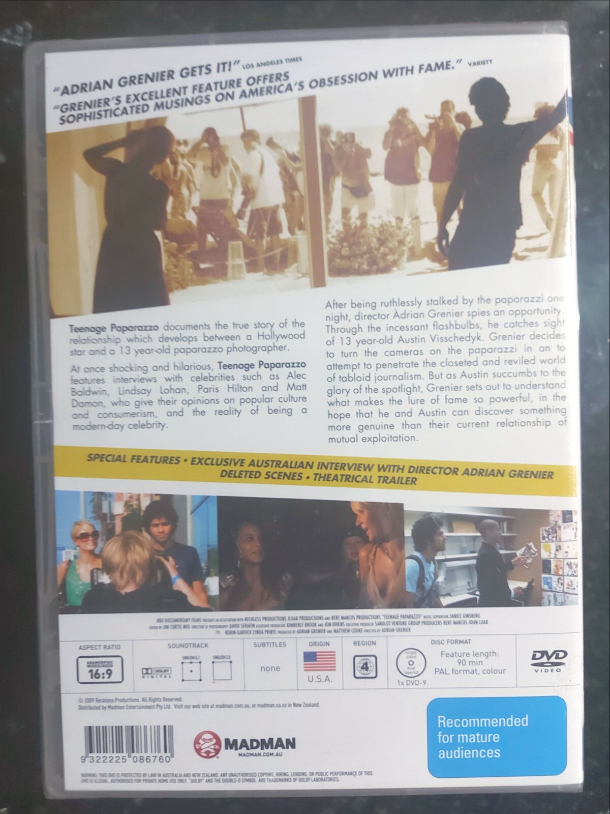 Teenage Paparazzo (Region 4 DVD) Brand New & Sealed, FREE Next Day Post from NSW