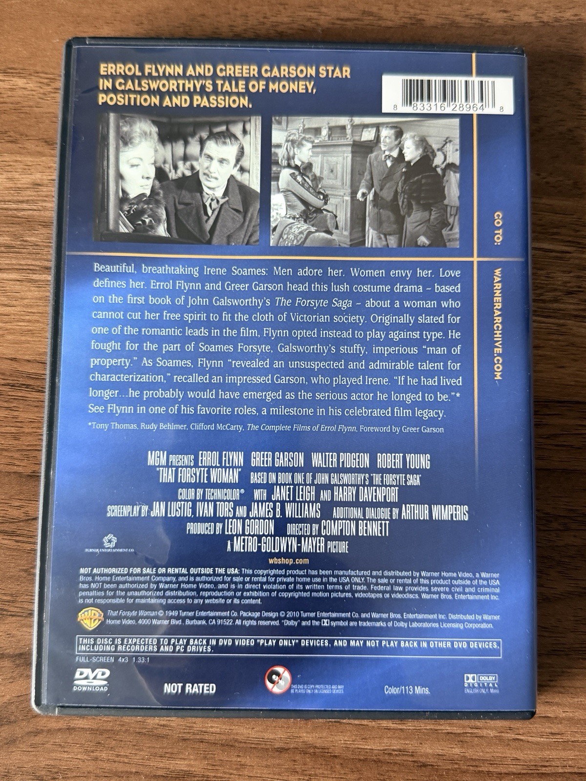 That Forsyte Woman – 1949 – DVD – Errol Flynn – Greer Garson – Z5