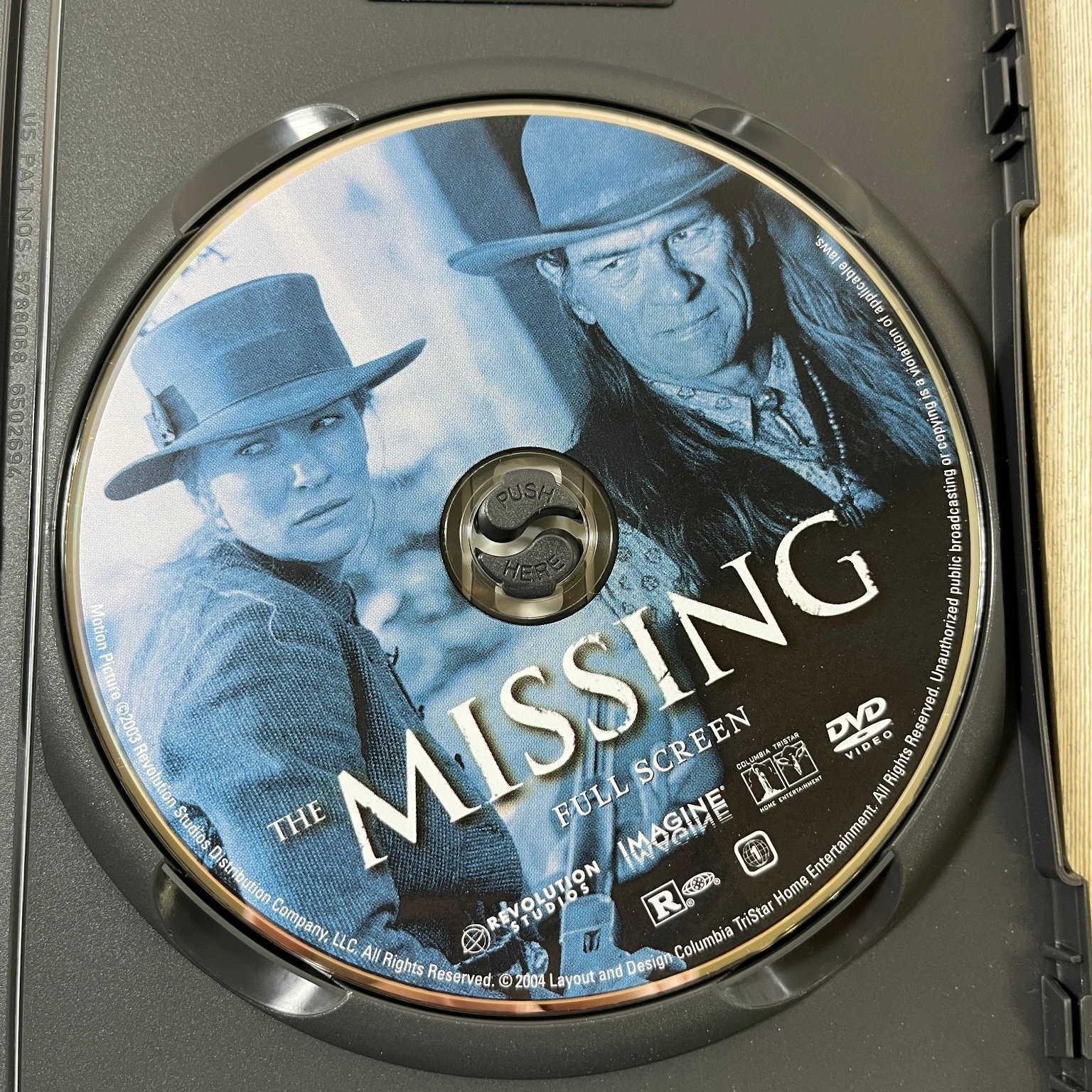 The Missing DVD 2004 Full Screen Ron Howard Tommy Lee Jones Cate Blanchett