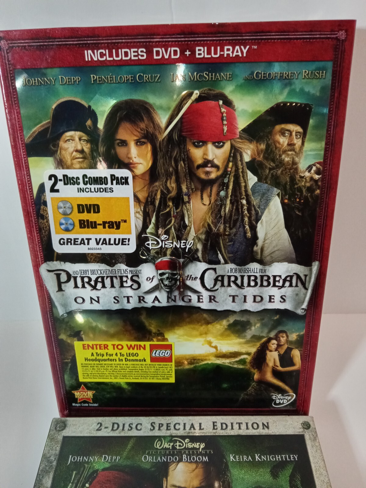Pirates of the Caribbean: on Stranger Tides DVD + Blu-ray + Dead Man’s Chest DVD