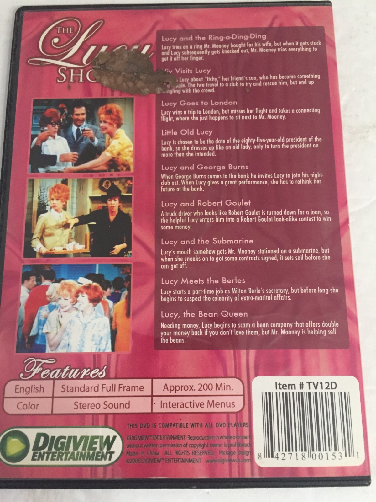 The Lucy Show 9 Classic Episodes DVD Ships Same Day With Tracking