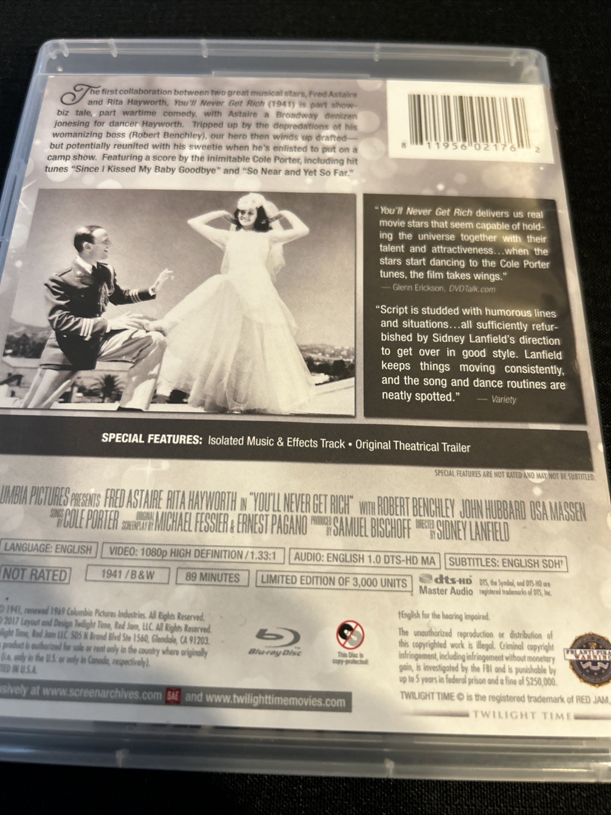 YOU’LL NEVER GET RICH Blu-Ray TWILIGHT TIME Limited Edition ASTAIRE & HAYWORTH
