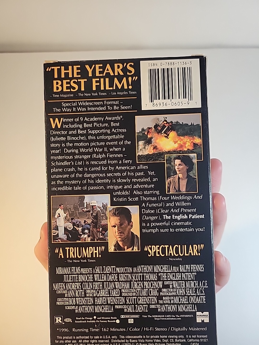 The English Patient (VHS, 1997, 2-Tape Set, Widescreen Version)
