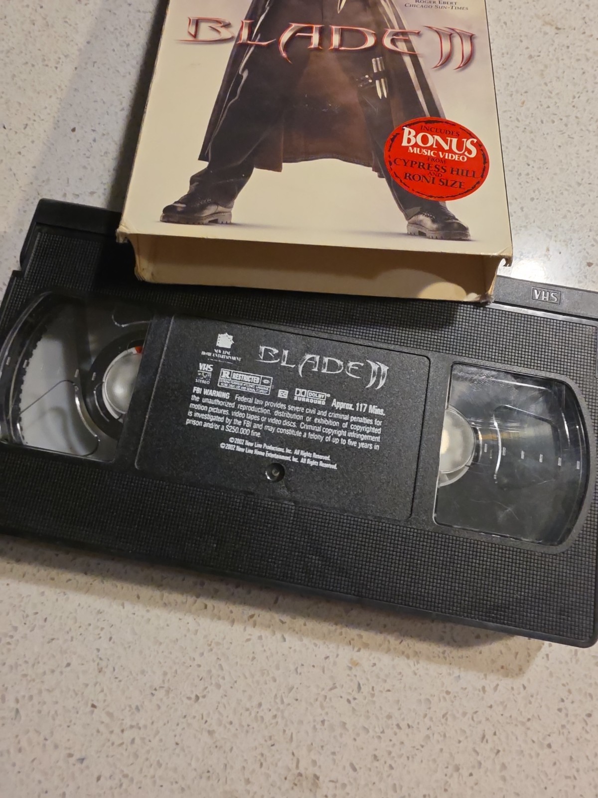 VHS Blade 1 and 2 Set of 2 VHS Video Tapes Wesley Snipes