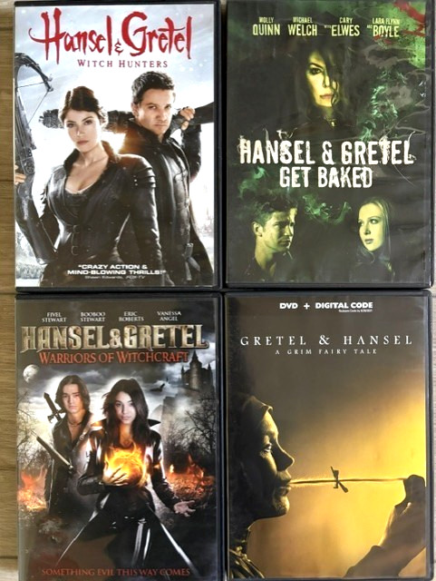 GRETEL & HANSEL COLLECTION DVD SET OF 4 DIFFERENT MOVIES 4 CASES HORROR