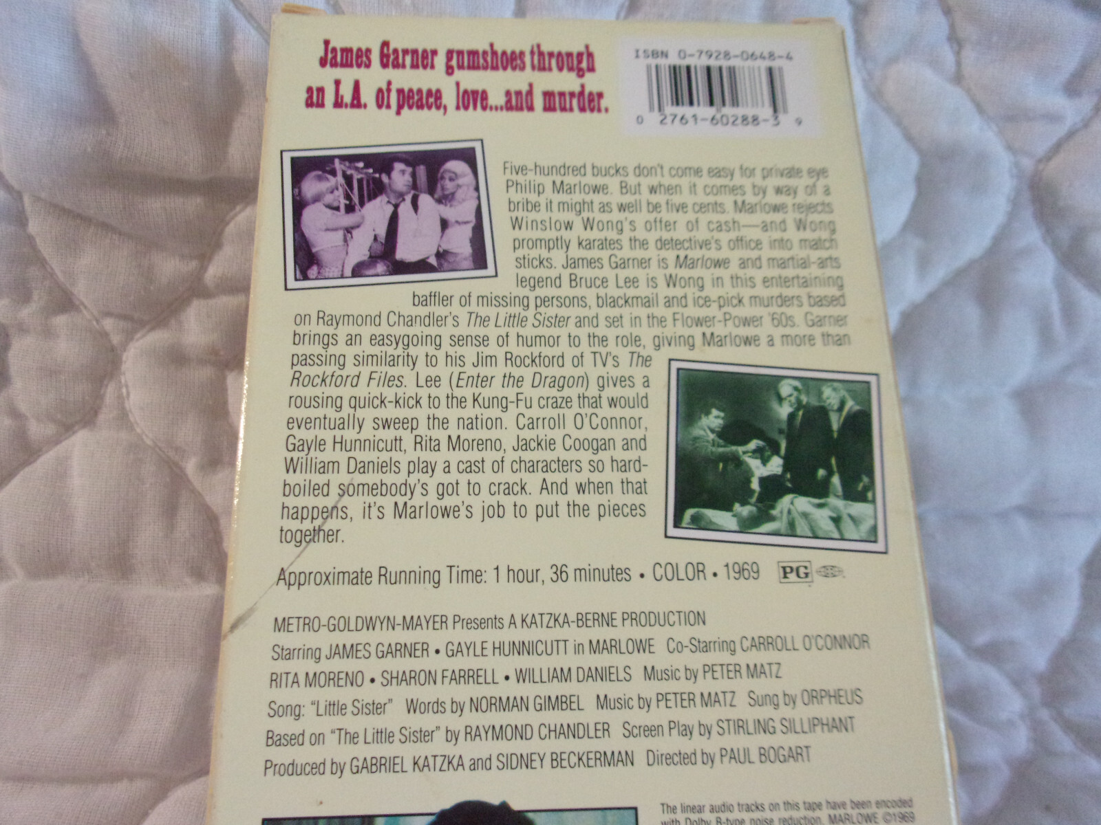 MARLOWE VHS JAMES GARNER BRUCE LEE RITA MORENO CARROLL O’CONNOR CRIME DRAMA 60’S