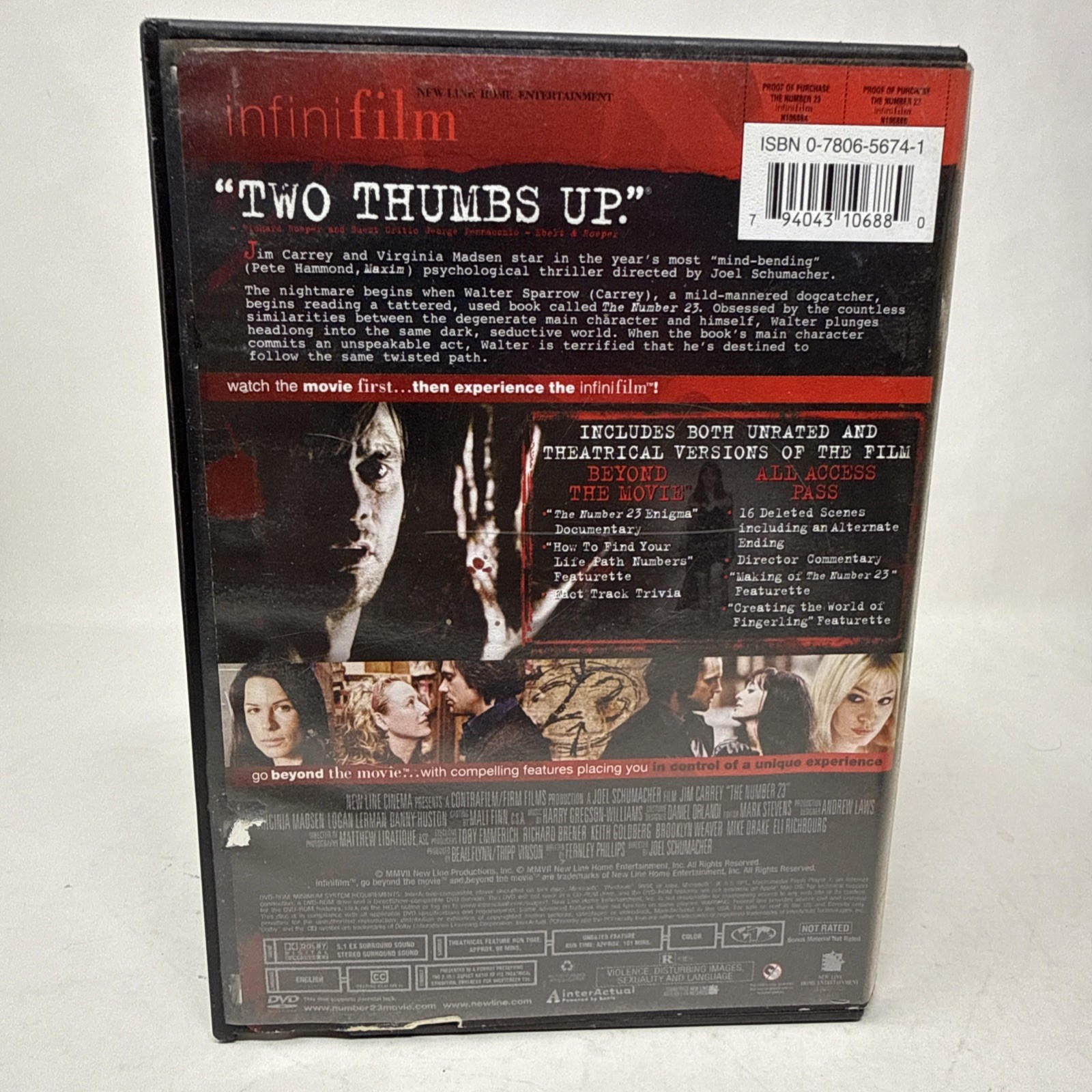 The Number 23 (DVD, 2007)