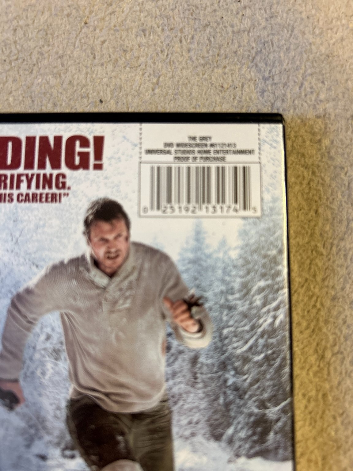 The Grey DVD 2012 Liam Neeson Widescreen Joe Carnahan Deleted Scenes