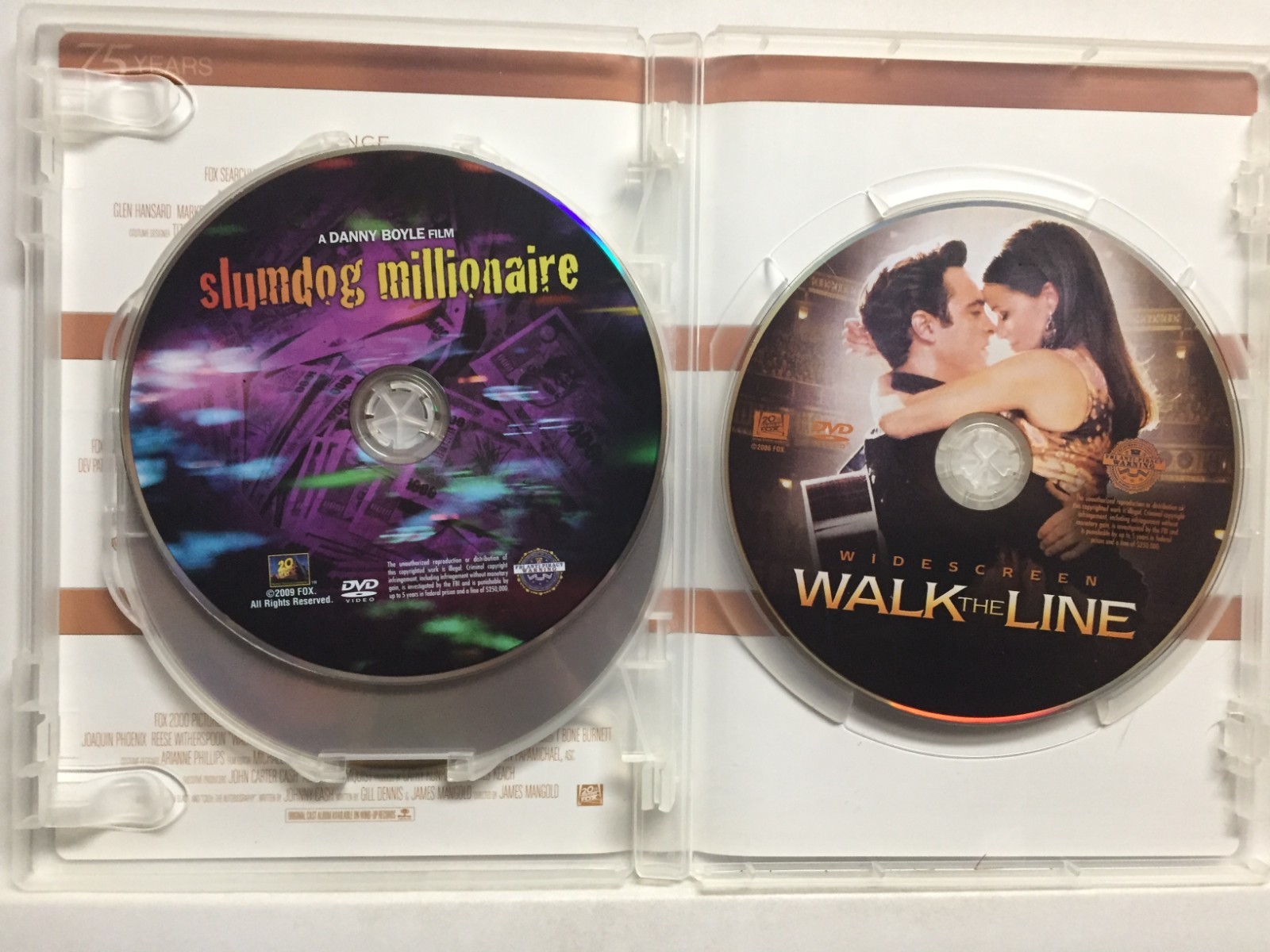 Once / Slumdog Millionaire / Walk The Line (DVD,2010,3-Disc,Widescreen)