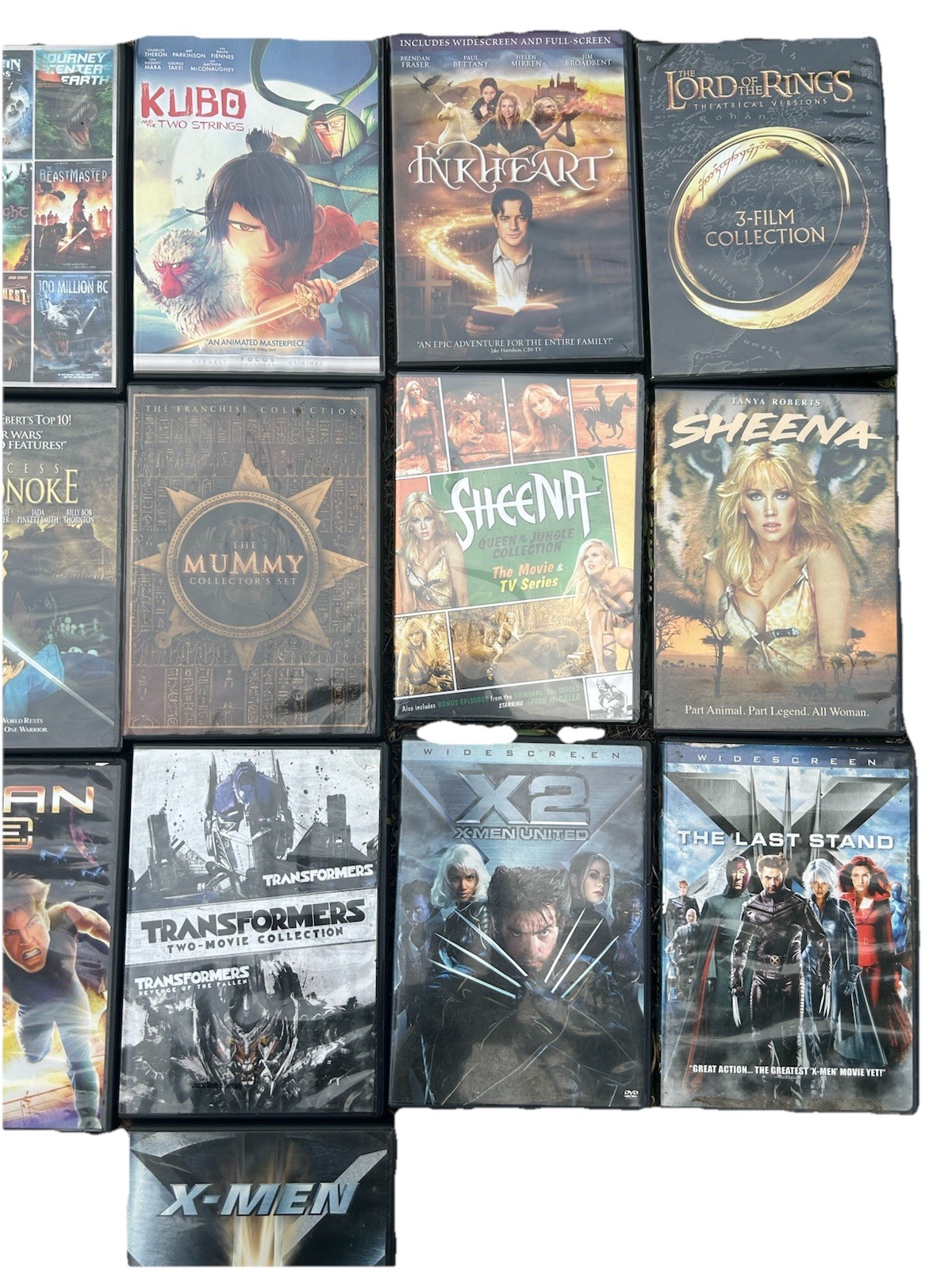 Fantasy Sci-Fi Adventure DVD Lot of 16 – X-Men, Transformers, LOTR, Kubo, Sheena