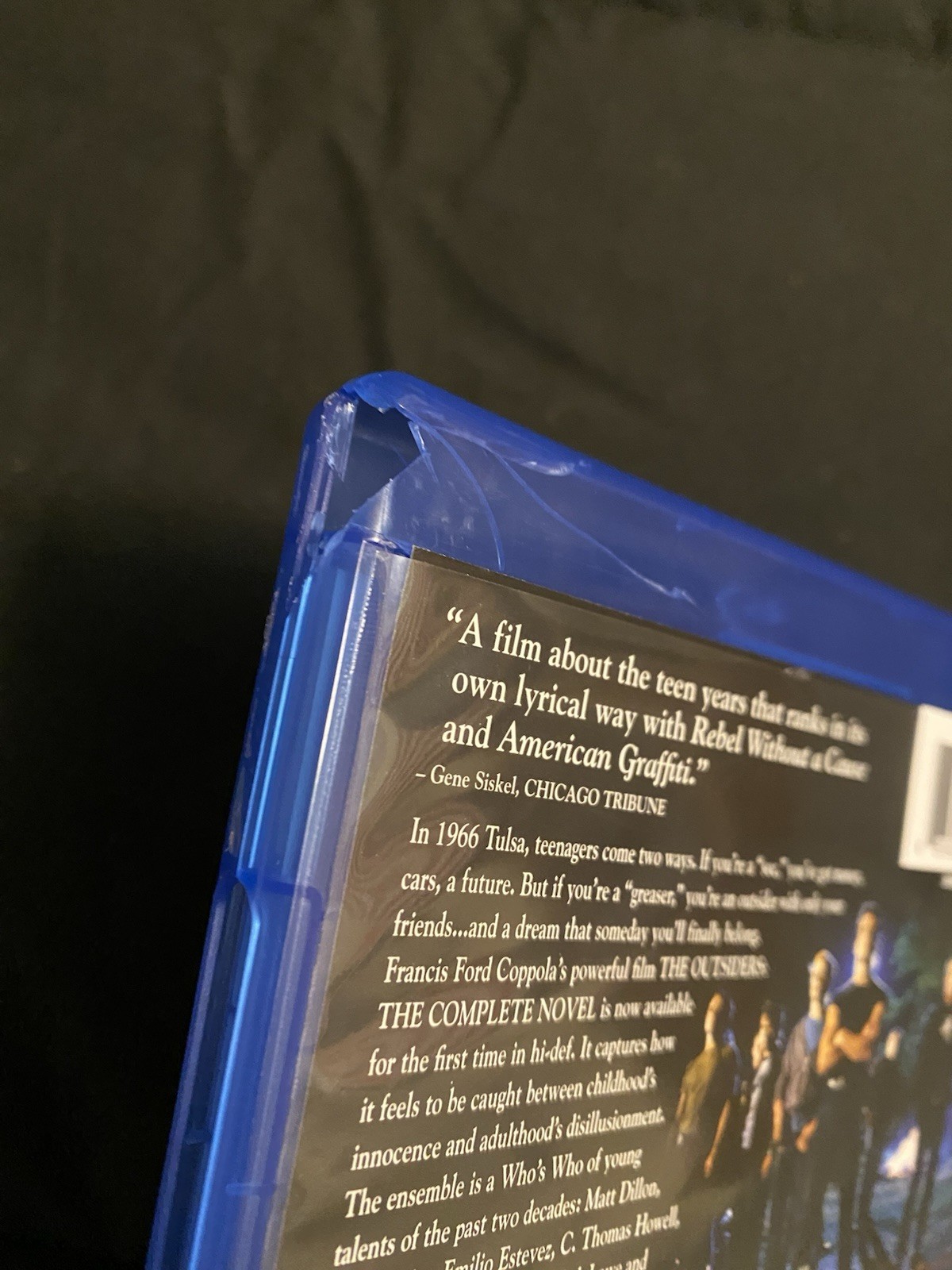 The Outsiders Complete Novel Edition Blu-ray Matt Dillon, Tom Cruise