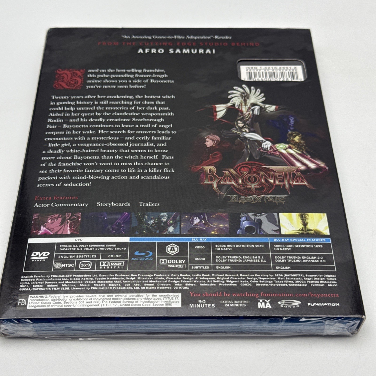 Bayonetta Bloody Fate (2013) Blu-ray DVD Anime US Release w/SLIPCOVER A++