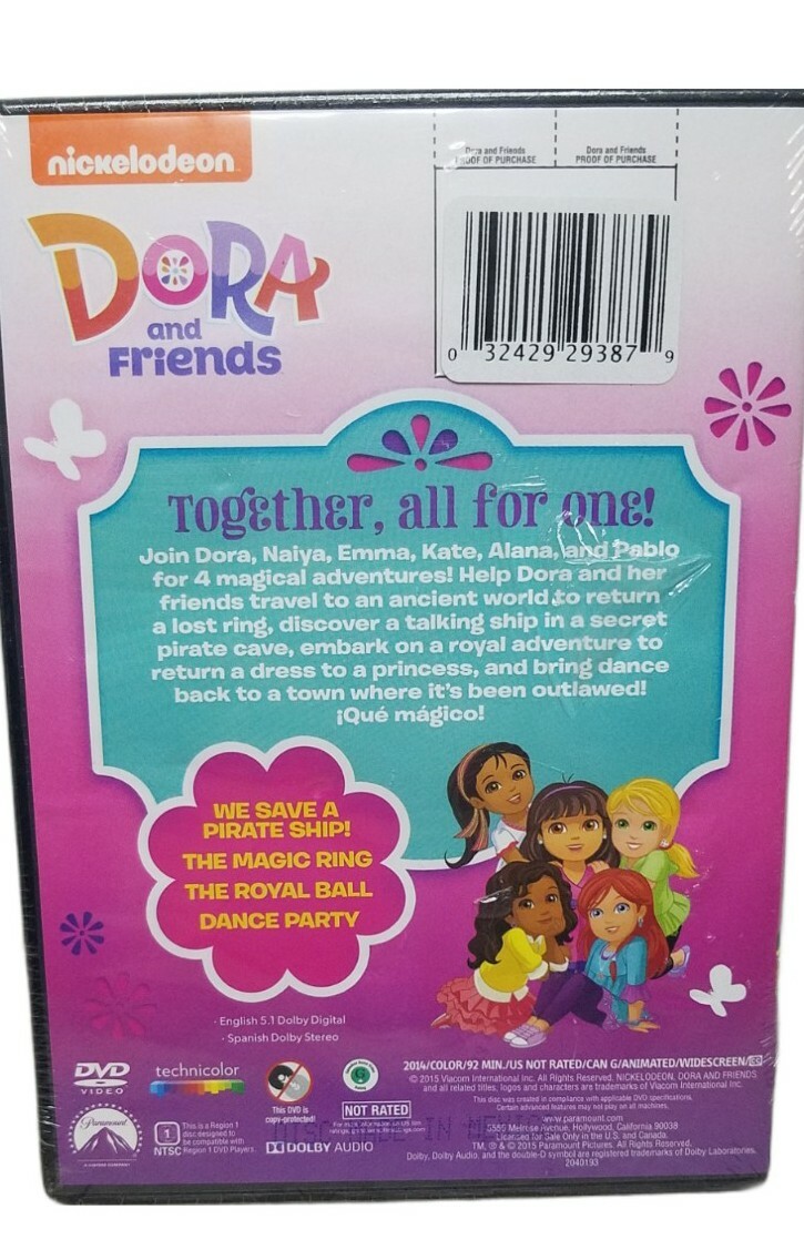 New Dora & Friends DVD Widescreen Video Factory Sealed 92 Minutes 4 Adventures