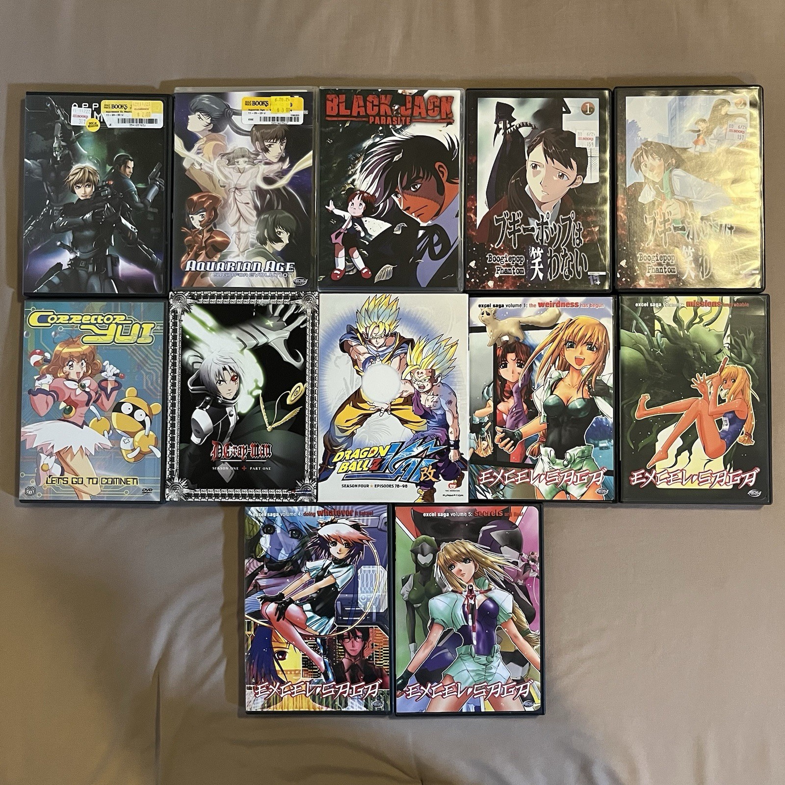 Anime DVD Lot Collection Part Boogiepop D Gray Man Dragon Ball Z Kai Excel Saga