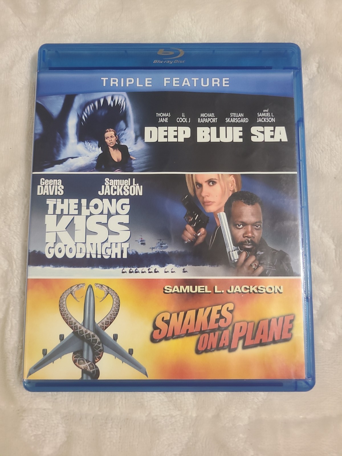 Deep Blue Sea / the Long Kiss Goodnight / Snakes on a Plane (Blu-ray, 2006)