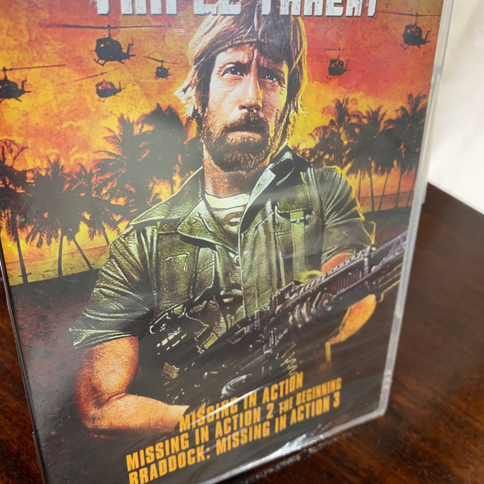 Chuck Norris Triple Threat DVD NEW Braddock Missing In Action 1, 2, + 3